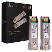 Extralink SFP+ 10G 2-pack | SFP+ Module | 10Gbps  LC/UPC  1310nm  10km  single mode  DOM