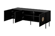 RTV cabinet PALAZZO 150x42x60 black + oak craft