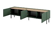 4D RTV cabinet ONDA 200x40xH54.35 green (standing or wall mounted)