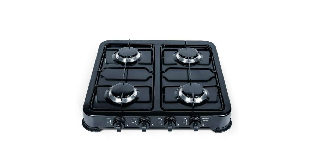 Promis KG400C hob Black  White Countertop Gas 4 zone(s)