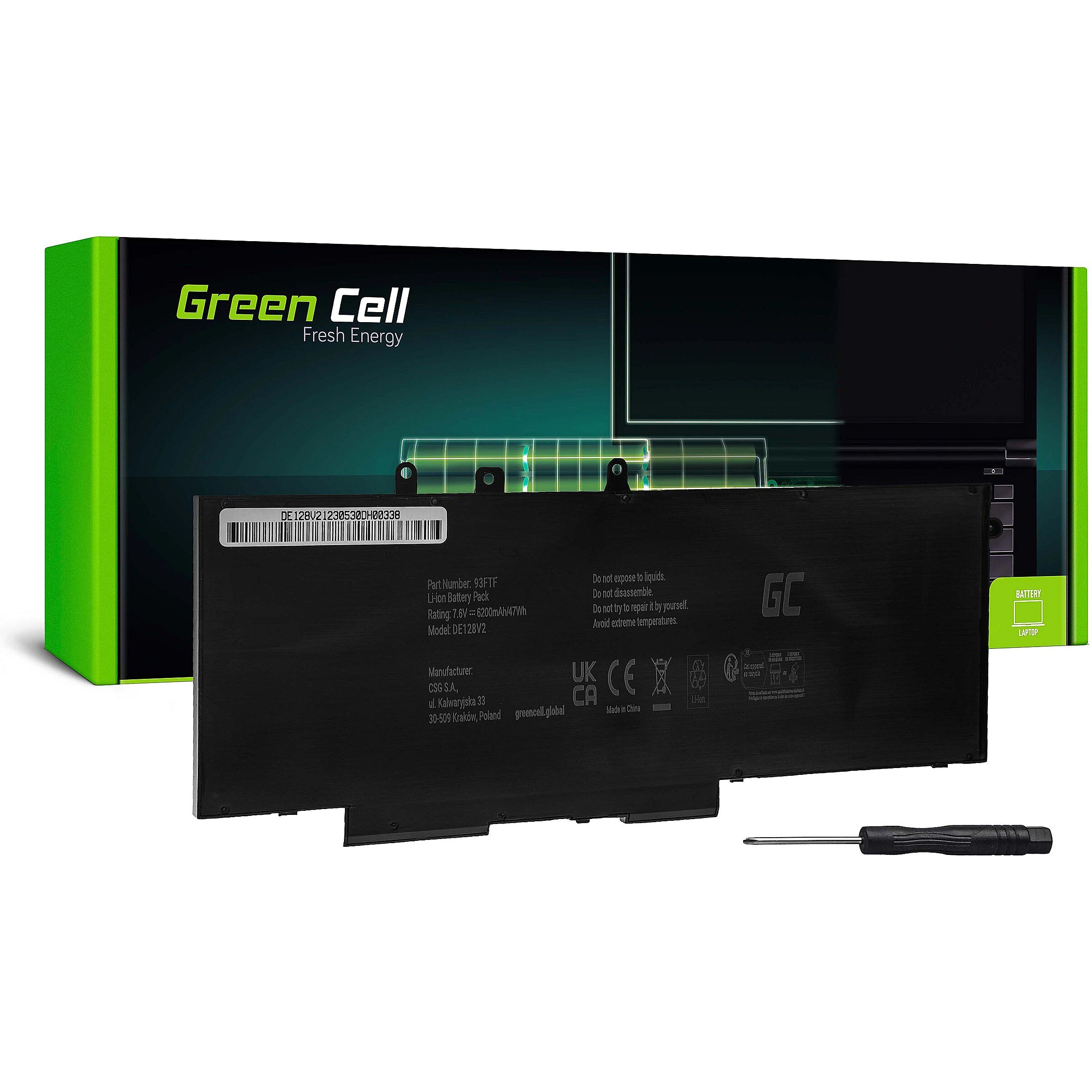 Green Cell DE128V2 laptop spare part Battery
