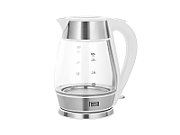 TEESA electric kettle  glass + inox  2200 W  white  1.7 L