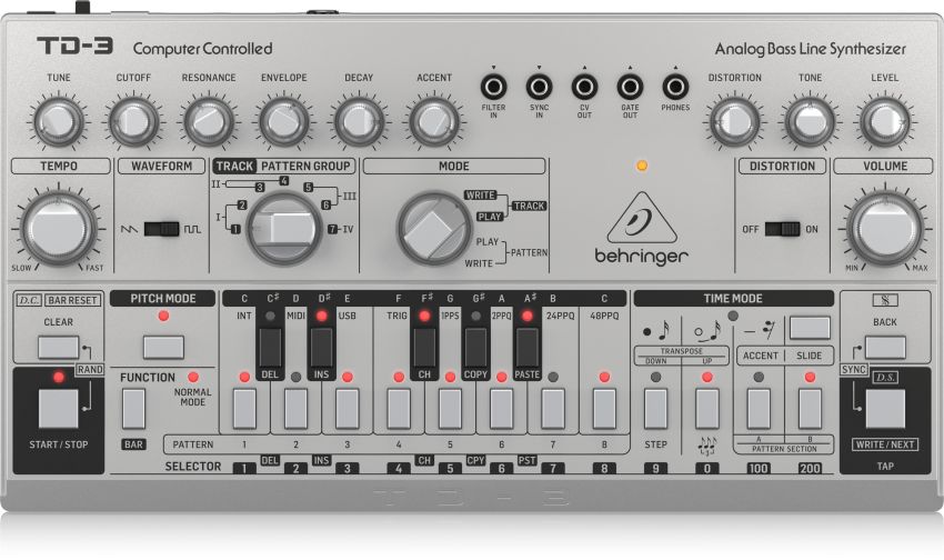Behringer TD-3-SR Syntezator linii basowej srebrny