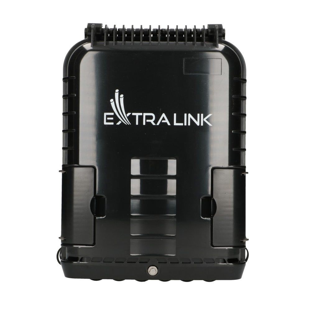Jennifer's Extralink | Fiber Optic Junction Box | 16 welds  black  with connector
