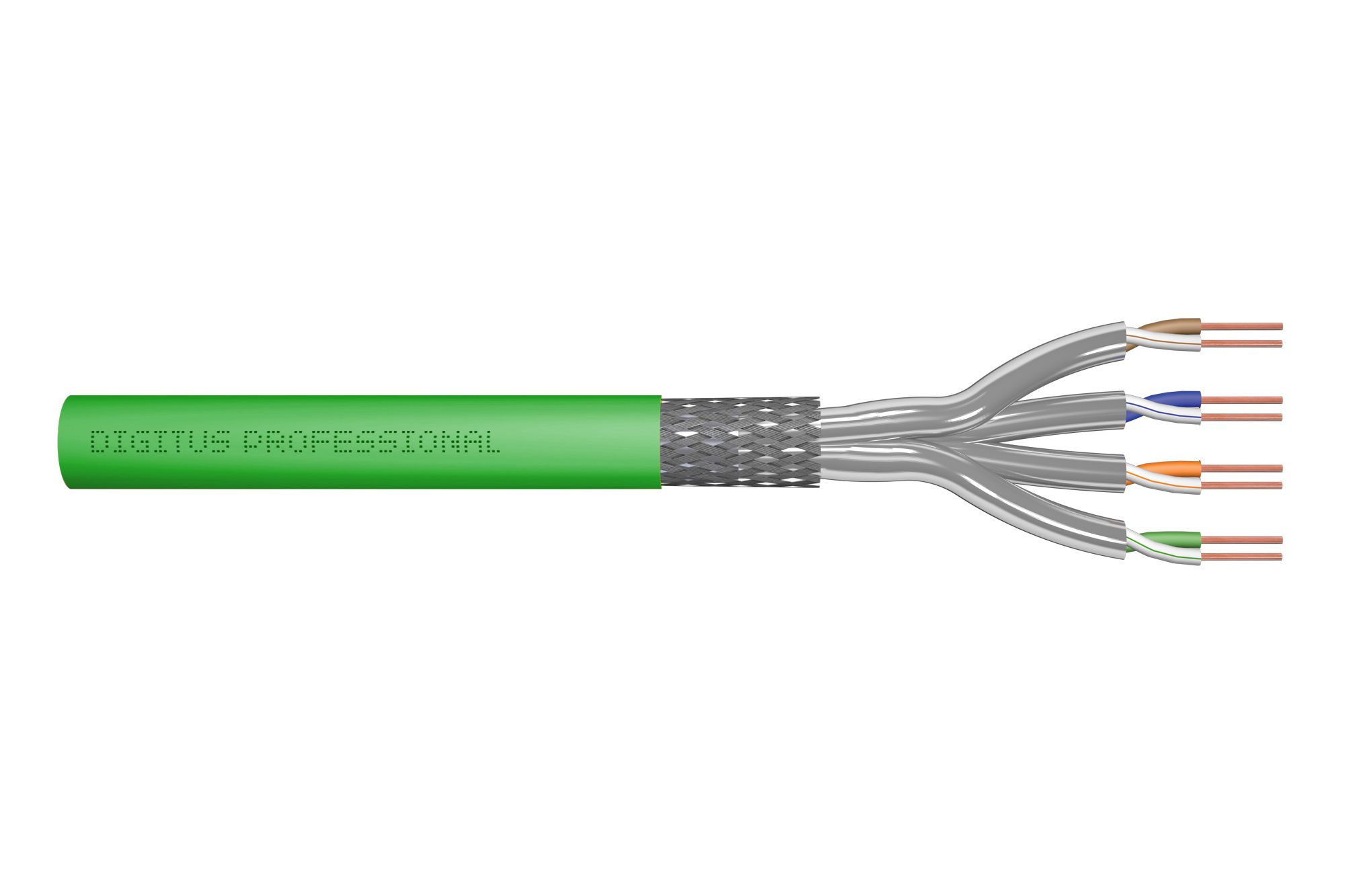 Installation cable DIGITUS cat.8.2  S/FTP  Dca  AWG 22/1  LSOH  50m  green  reel