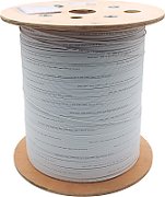 Indoor FTTH Fiber Optic Cable 2 On With SC Connectors  SM 9/125 OS2 G57A1  Eca  LSOH  White  1km