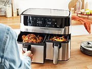 Tefal Dual Easy Fry & Grill EY905D Double 8.3 L Stand-alone 2700 W Hot air fryer Stainless steel