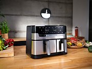 Tefal Dual Easy Fry & Grill EY905D Double 8.3 L Stand-alone 2700 W Hot air fryer Stainless steel