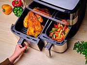 Tefal Dual Easy Fry & Grill EY905D Double 8.3 L Stand-alone 2700 W Hot air fryer Stainless steel