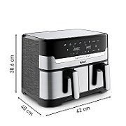 Tefal Dual Easy Fry & Grill EY905D Double 8.3 L Stand-alone 2700 W Hot air fryer Stainless steel