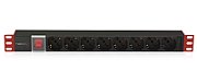 19' 1U X8 Power Strip - C13 Sockets
