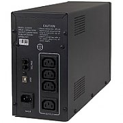 UPS GEMBIRD Line Interactive,  1200VA/ 720W, AVR, 4 x socket IEC, indicatie status cu LED, 2 x baterie 12V/7Ah, Backup: pana la 8 - 20 min., incarcare: pana la 12h, conector USB, 2 x RJ11 pt. prot. telefon,  UPS-PC-1202AP (include timbru verde 4 lei)