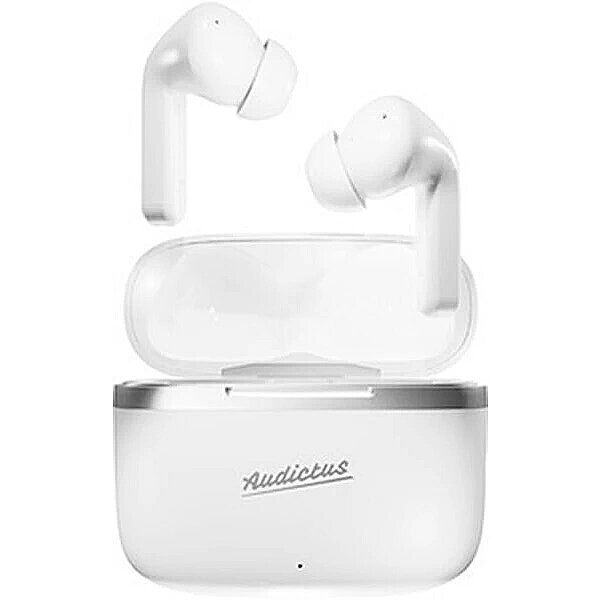 AUDICTUS DOPAMINE TWS ANC WIRELESS IN-EAR HEADPHONES WITH MICROPHONE AND HOLDER WHITE