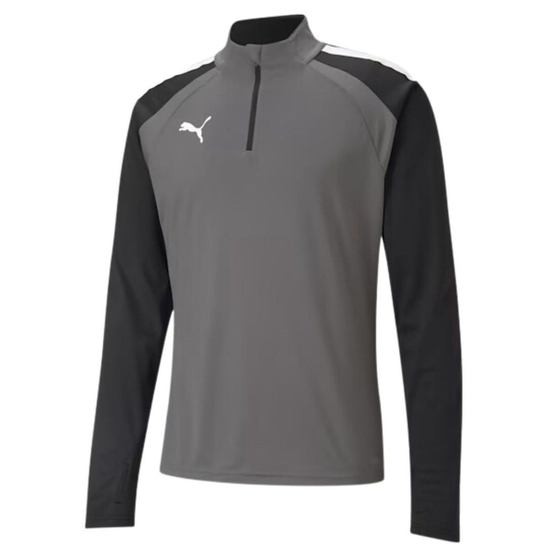 Puma teamLIGA 1/4 Men's Sweatshirt Zip Top grey-black 657236 13