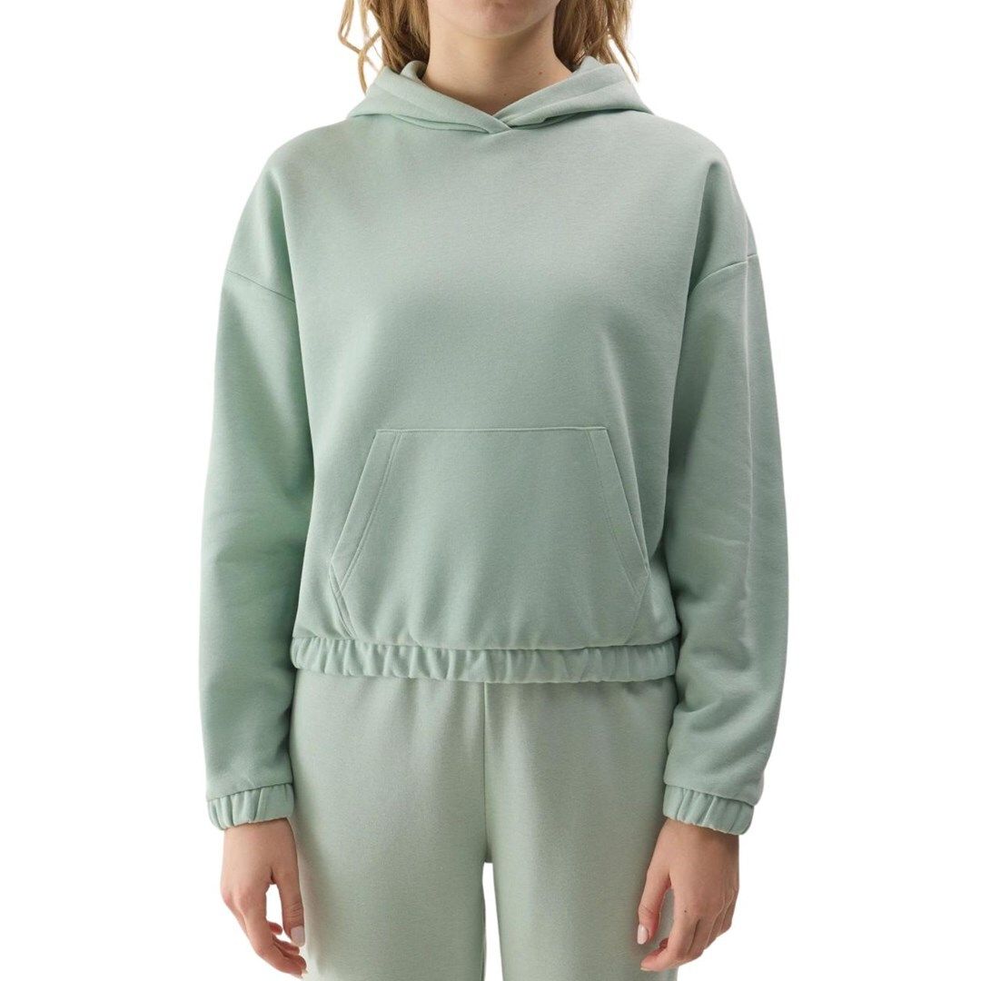 Women's sweatshirt 4F F1057 light green 4FWSS24TSWSF1057 42S S