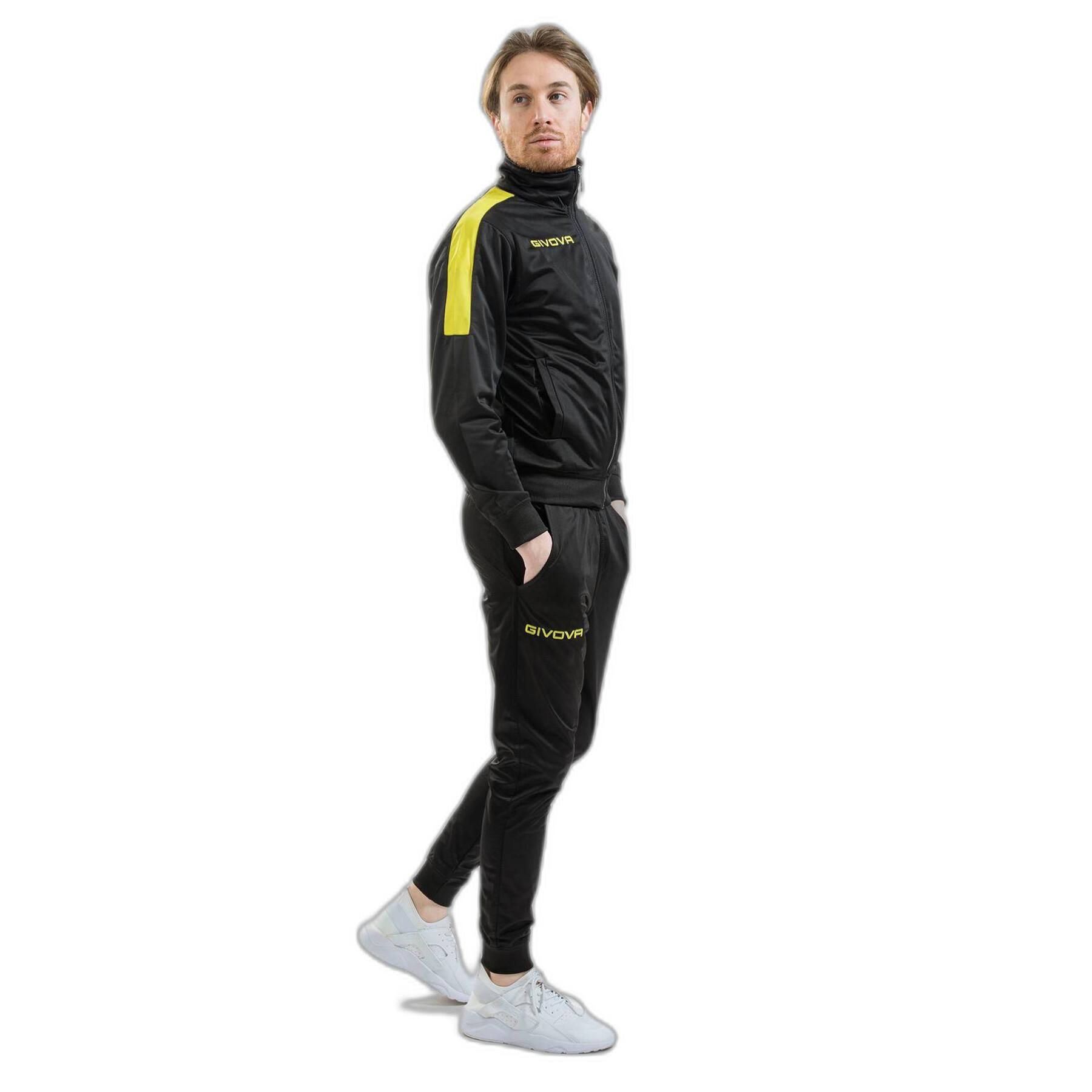 Givova Tuta Revolution Tracksuit Black-Yellow TR033 1007 L