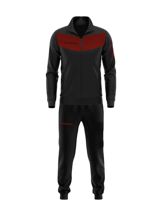 Givova Tuta Revolution Tracksuit Black-Red TR033 1012 2XL