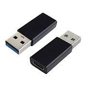 USB 3.0 A/M - C/F ADAPTER/5GBPS ALU BLACK