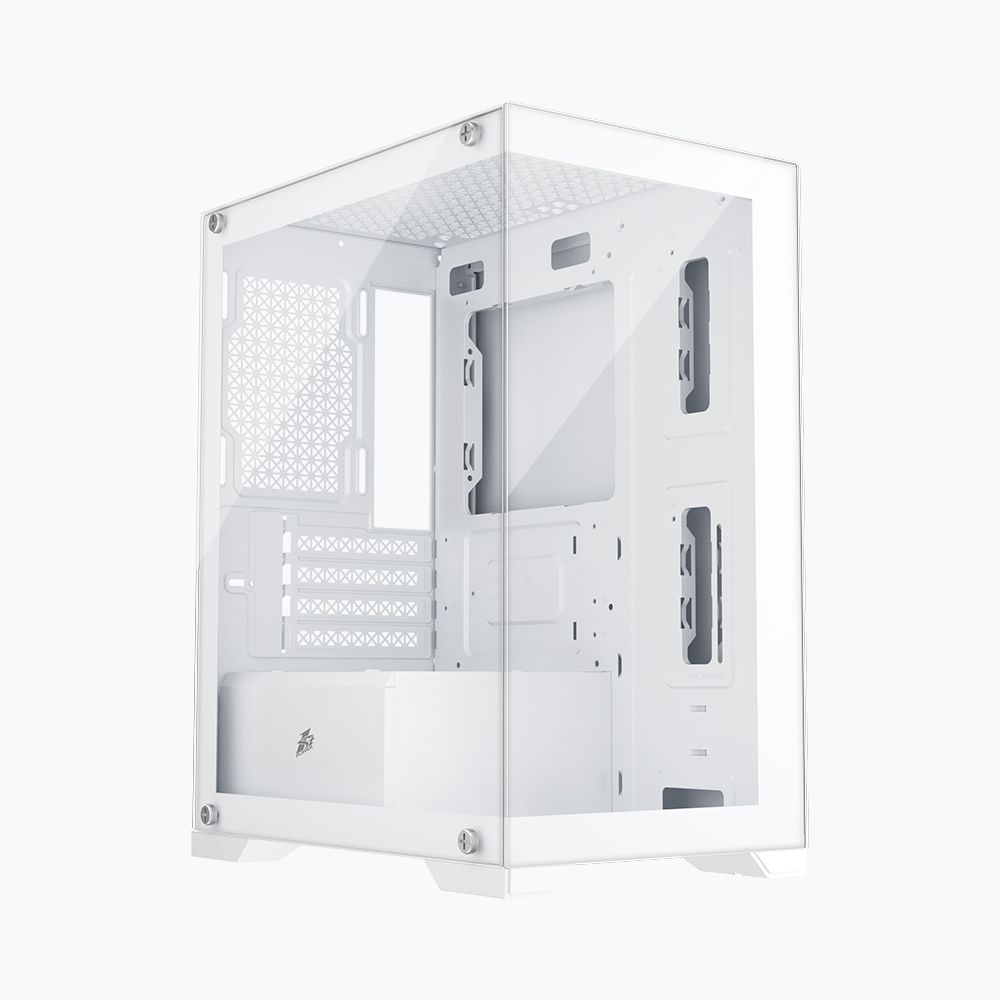 Carcasa 1STPLAYER MI2-A Mid Tower ARGB ALB, Tempered Glass, Sloturi Expansiune 4, Drive Bays: 1x3.5 HDD 1x2.5 SSD, Ventilatoare Suportate: 5 (spate: 1x120mm, sus: 2x120mm, jos: 2x120mm), Format Placa De Baza Suportat: Micro-ATX, ITX, Inaltime Maxima Cooler Procesor: 165mm, Lungime Maxima Placa