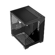 Carcasa 1STPLAYER MV5 TP Cube Tower NEGRU, Tempered Glass, Sloturi Expansiune 4, Drive Bays: 1x3.5 HDD 2x2.5 SSD, Ventilatoare Suportate: 7 (spate: 1x120mm, fata: 2x120mm, sus: 2x120mm, jos: 2x120mm), Format Placa De Baza Suportat: Micro-ATX, ITX, Inaltime Maxima Cooler Procesor 157mm, Lungime