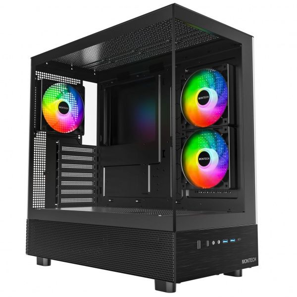 Montech XR Midi-Tower  Tempered Glass - black