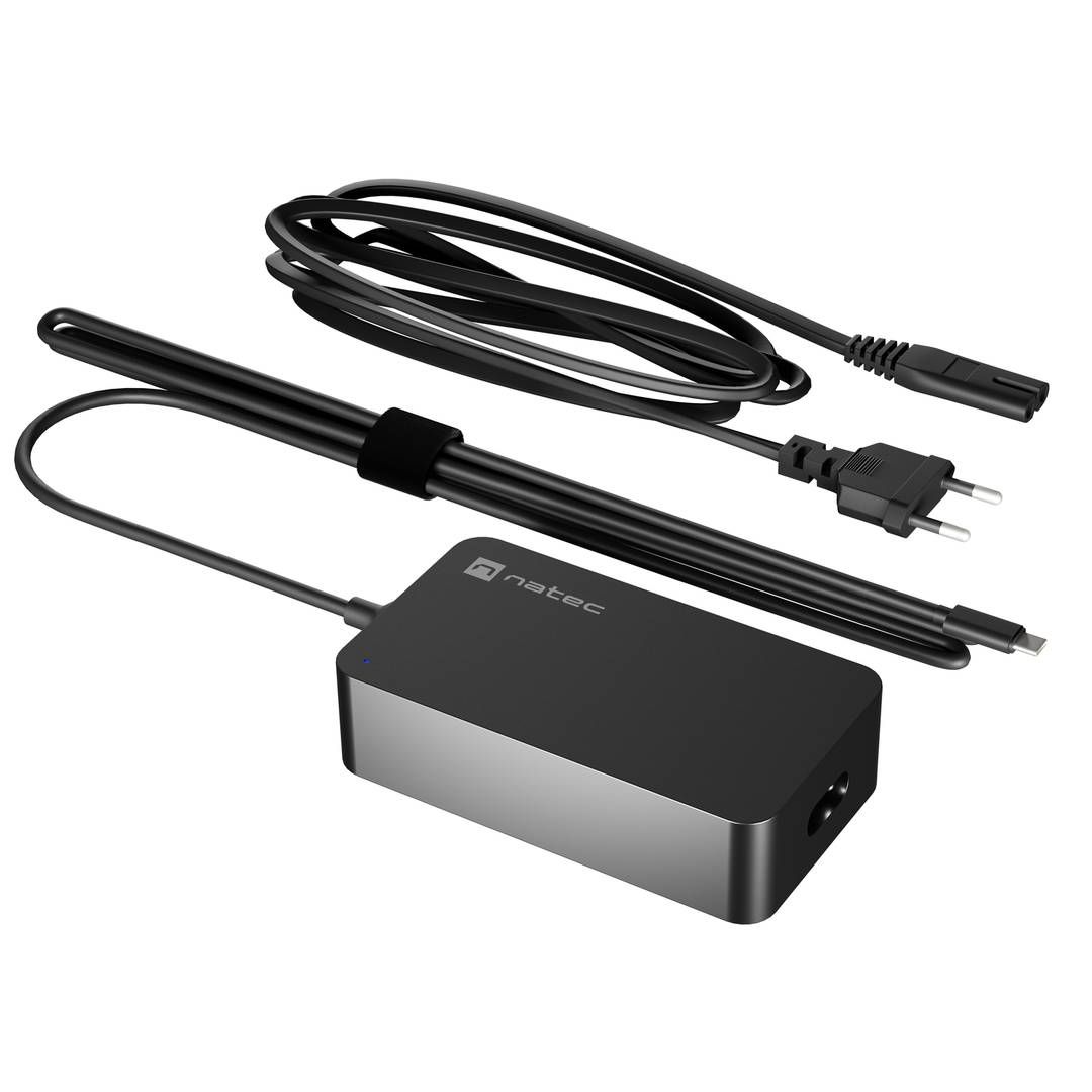 NATEC GRAYLING USB-C 45W CHARGER POWER ADAPTER FOR LAPTOPS  TABLETS  PHONES