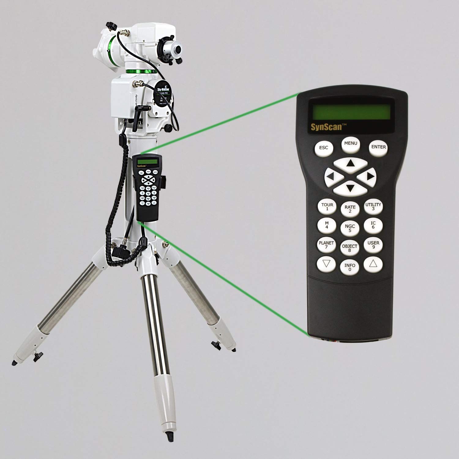 Advanced remote control for EQ5 mounting