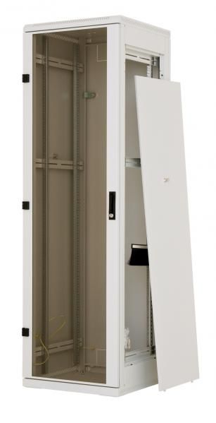 Rack de podea 19 Triton 15U 600x600mm usa fata sticla panouri laterale/spate detasabile sectiuni pentru ventilatie activa, sectiuni acces cabluri sus/jos/spate, IP20 gri