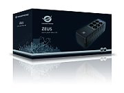 Conceptronic ZEUS05E 650VA 360W UPS, Schuko x 6 (3x surge protection 3x surge protection & battery backup), RJ45 In/Out, AVR, 110 x 309 x 84 mm