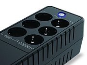Conceptronic ZEUS05E 650VA 360W UPS, Schuko x 6 (3x surge protection 3x surge protection & battery backup), RJ45 In/Out, AVR, 110 x 309 x 84 mm