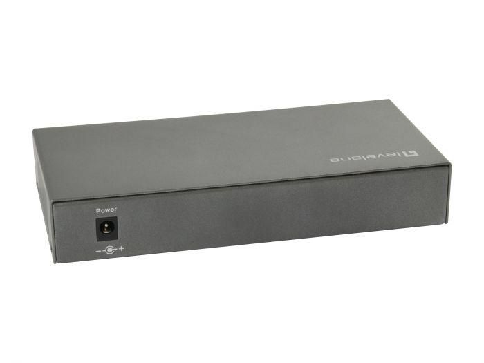 LEVELONE LevelOne GEP-0823, 8-Port Gigabit PoE Switch, 802.3at/af PoE, 120W, 86 x 30 x 176 mm