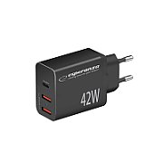 Esperanza EZC106K mains charger 42W Black