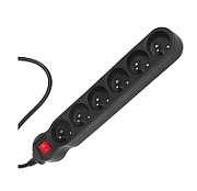 Maclean MCE225 power extension 1.5 m 6 AC outlet(s) Indoor Black