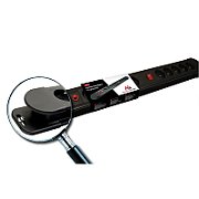 Maclean power strip  10 outlet extension cord  2 switches  protection and overload indication  3680W  MCE10