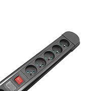 Maclean power strip  10 outlet extension cord  2 switches  protection and overload indication  3680W  MCE10