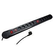 Maclean power strip  10 outlet extension cord  2 switches  protection and overload indication  3680W  MCE10