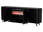 Cama Volare chest of drawers 200 x 39 x 75 cm black + fireplace