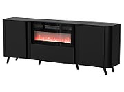 Cama Volare chest of drawers 200 x 39 x 75 cm black + fireplace