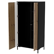 Cama MERCI wardrobe 90 x 55 x 184 cm black/oak artisan