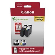 Cartus cerneala Canon 6205C004 ,Black/tri-color ,2 x 180 pagini ,Original (PG-585/CL-586) 