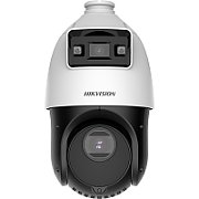 Camera de supraveghere IP Speed Dome 4MP Hikvision DS-2SE4C415MWG-E, lentila fixa bullet: 2.8 mm, lentila varifocala PTZ: 4.8 to 72 mm, 15 × optical, iluminare min.: [Bullet channel]: 0.0005 Lux @ (F1.0, AGC ON), 0 Lux [PTZ channel]: Color: 0.005 Lux @ (F1.6, AGC ON), B/W: 0.001 Lux @ (F1.6, AGC