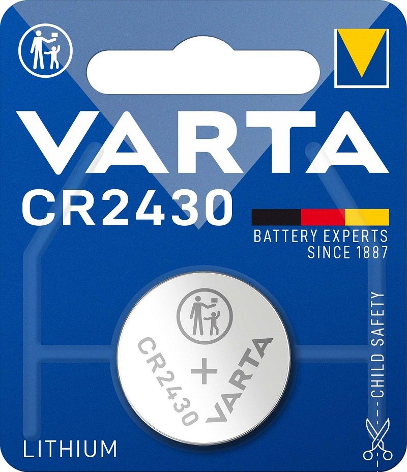 Baterie buton litiu CR2430 3V Varta
Ambalare: blister 1 buc.