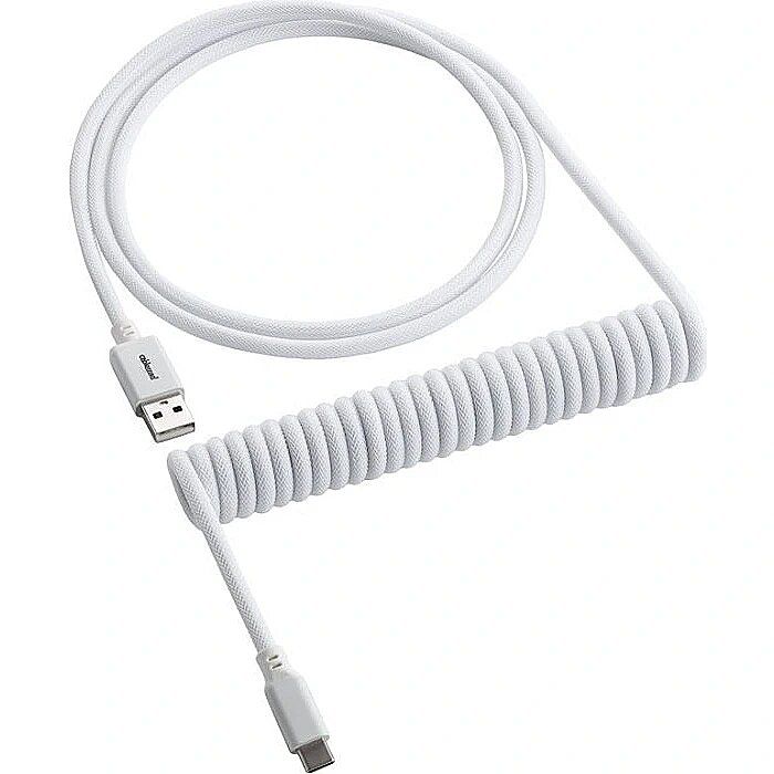 CableMod Classic Coiled Keyboard Cable USB-C to USB Type A  Glacier White - 150cm