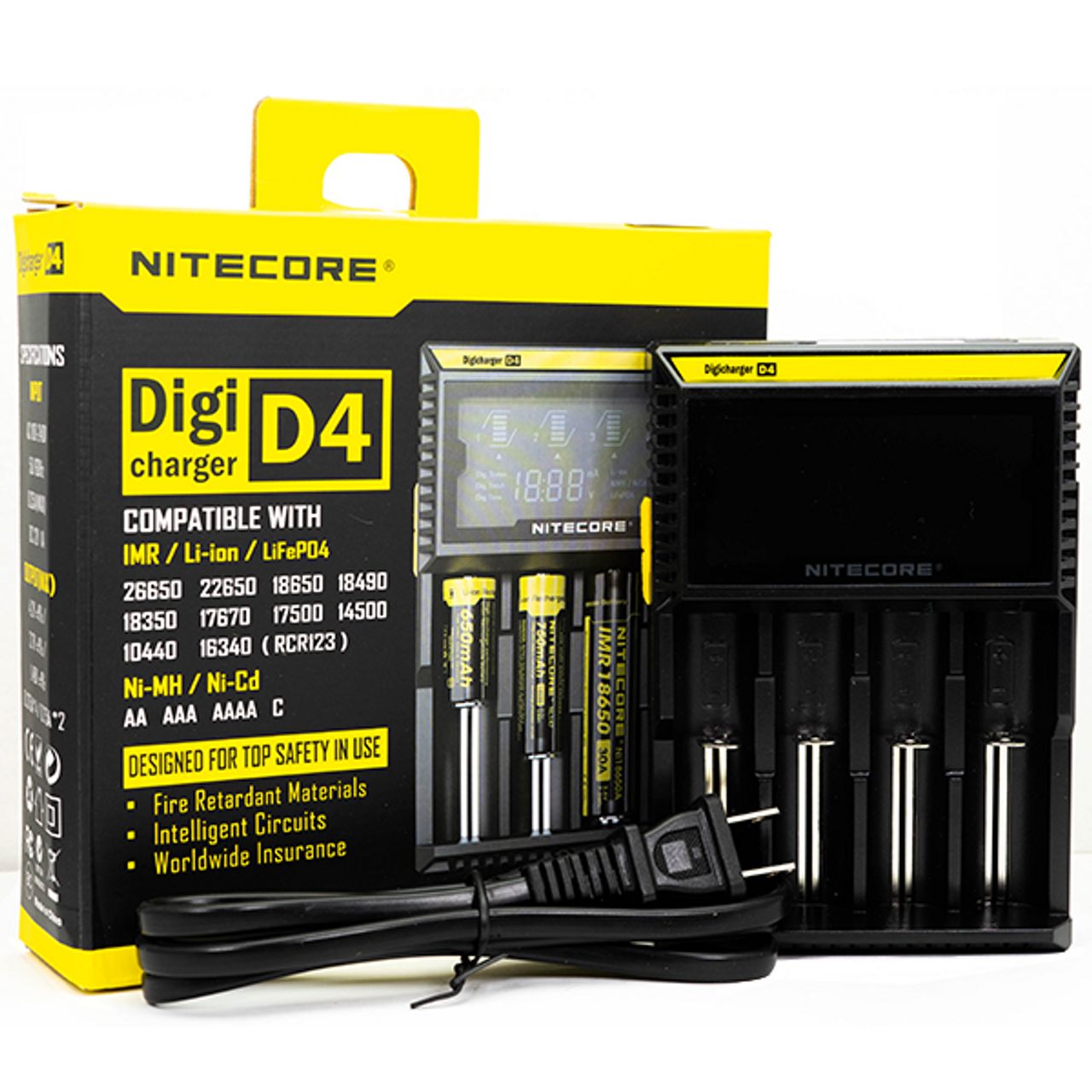 BATTERY CHARGER 4-SLOT/D4 EU NITECORE