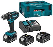 MAKITA DRILL DRIVER 18V 62/36Nm 2 x 3.0Ah LI-ION CASE MAKPAC DDF482RFJ