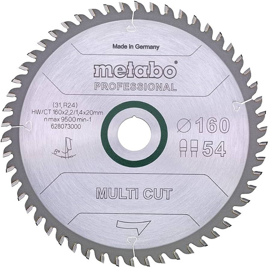 METABO CIRCULAR SAW BLADE HW/CT 165x20x18Z CORDLESS CUT WOOD PROFESSIONAL