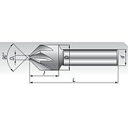 COUNTERSINK SET CZP-6 DIN-335-C 6.3-25 90* HSSE TICN