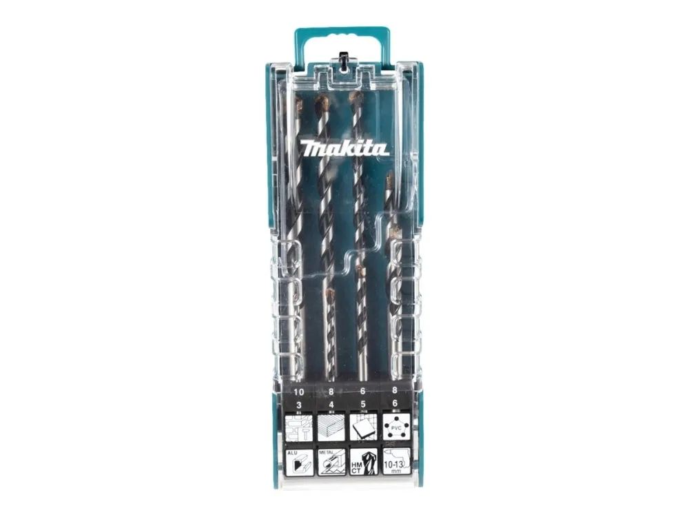 MAKITA UNIVERSAL DRILL BIT SET HM/CT 8pcs.