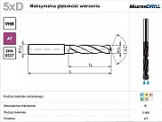 CARBIDE DRILL BIT FI 6 80 53/91MM 5xD HA8 VHM AT IK MASTERDRILL*** DIN 6537