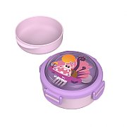 Caserola termica cu lingurita si furculita, mov, U-Grow